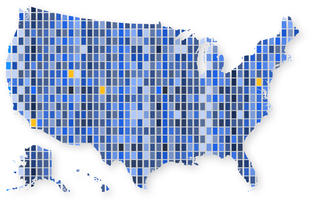 Landing Page Map of USA Image